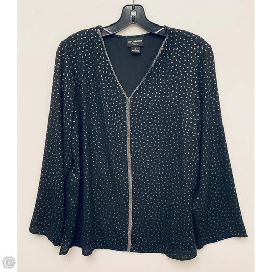 Top Long Sleeve By Liz Claiborne In Black, Size: Lp