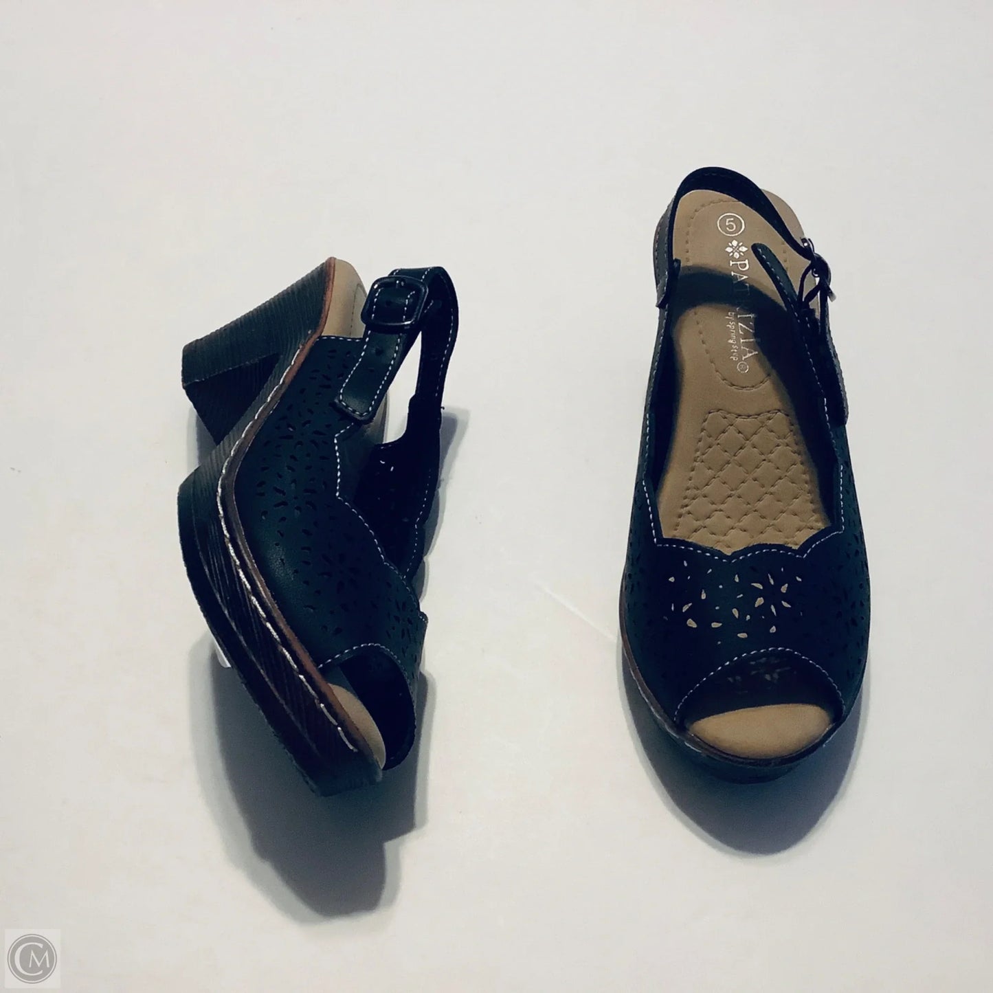 Sandals Heels Block By Spring Step In Black, Size: 5