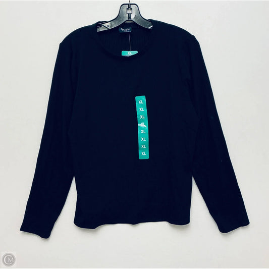 Top Long Sleeve By Splendid In Black, Size: Xl