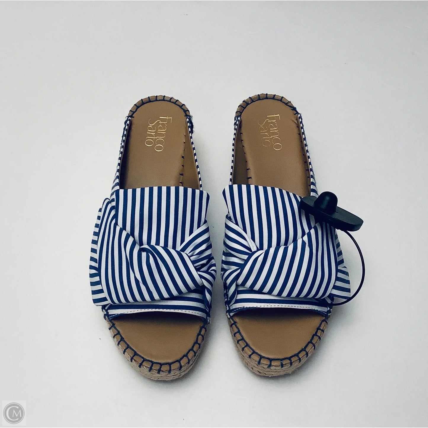 Sandals Heels Platform By Franco Sarto In Striped Pattern, Size: 8.5