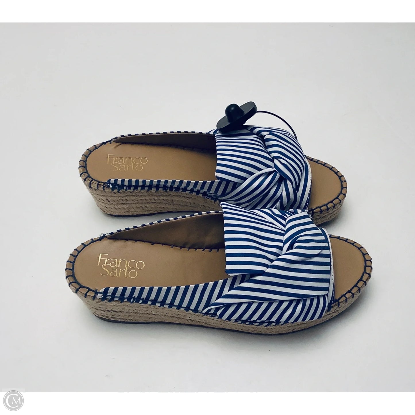 Sandals Heels Platform By Franco Sarto In Striped Pattern, Size: 8.5