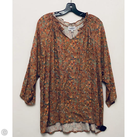 Top Long Sleeve By Clothes Mentor In Floral Print, Size: 3x