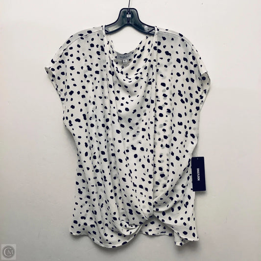 Top Short Sleeve By Gilli In Black & White, Size: 3x