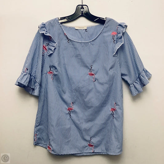 Top Short Sleeve By Entro In Blue, Size: L