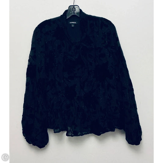 Top Long Sleeve By Express In Black, Size: M
