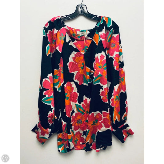 Top Long Sleeve By Entro In Multi-colored, Size: 2x