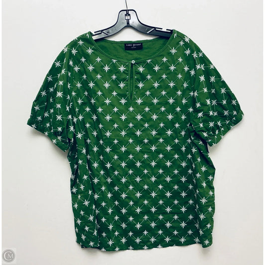 Top Short Sleeve By Lane Bryant In Green, Size: Xl