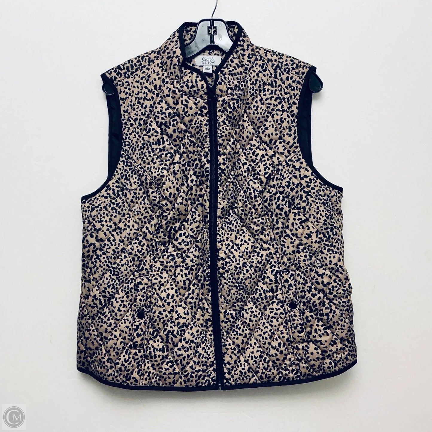 Vest Puffer & Quilted By Croft And Barrow In Animal Print, Size: Xl