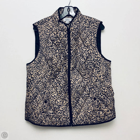 Vest Puffer & Quilted By Croft And Barrow In Animal Print, Size: Xl