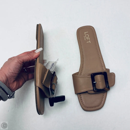 Sandals Flats By Loft In Tan, Size: 9