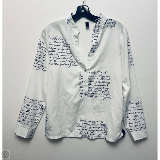 Top Long Sleeve By Clothes Mentor In White, Size: S