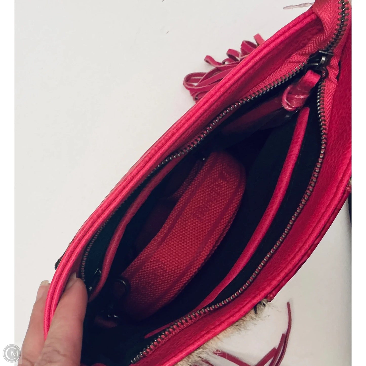 Handbag Leather By Clothes Mentor, Size: Medium