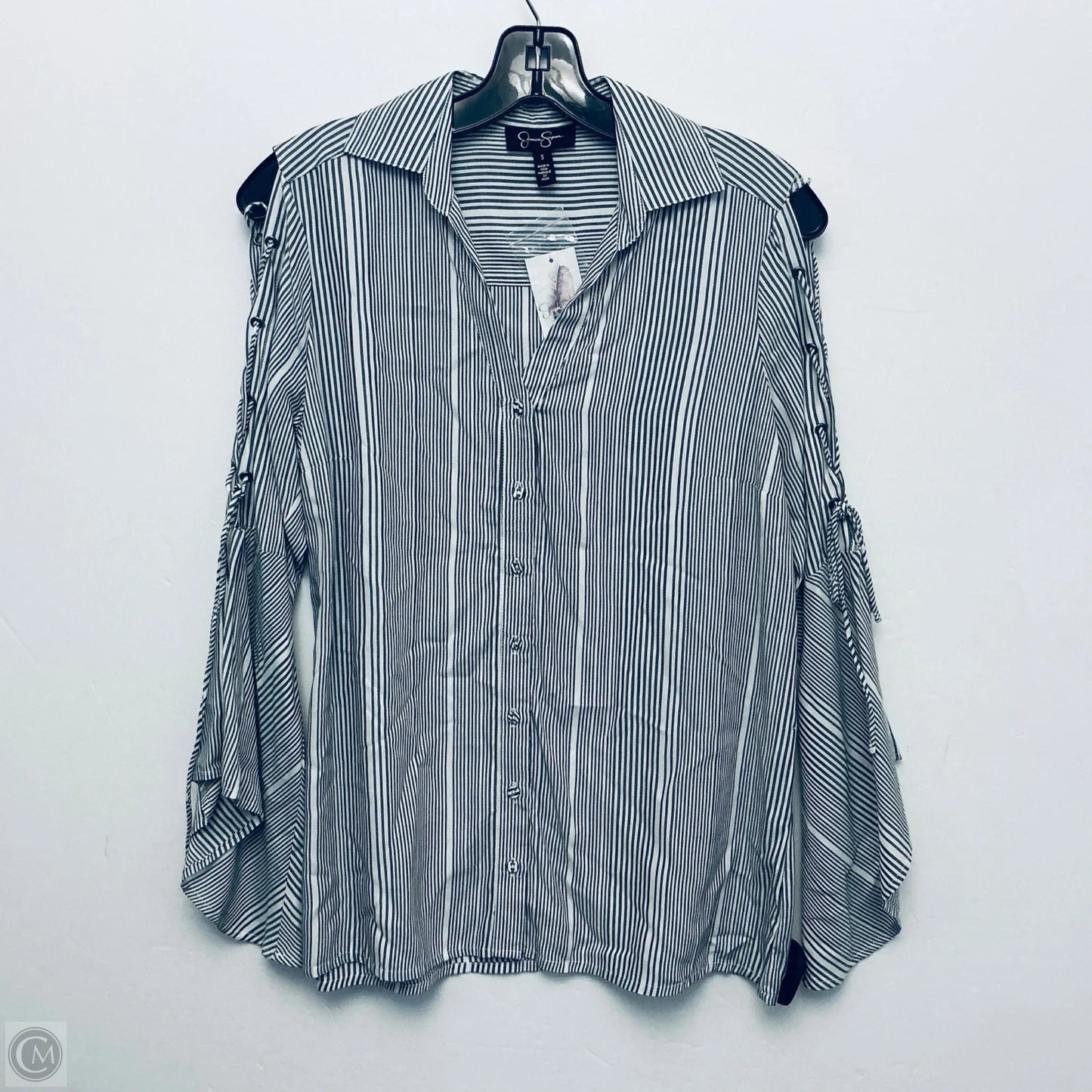 Top Long Sleeve By Jessica Simpson In Striped Pattern, Size: S
