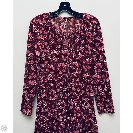 Dress Casual Maxi By Free People In Pink & Red, Size: L