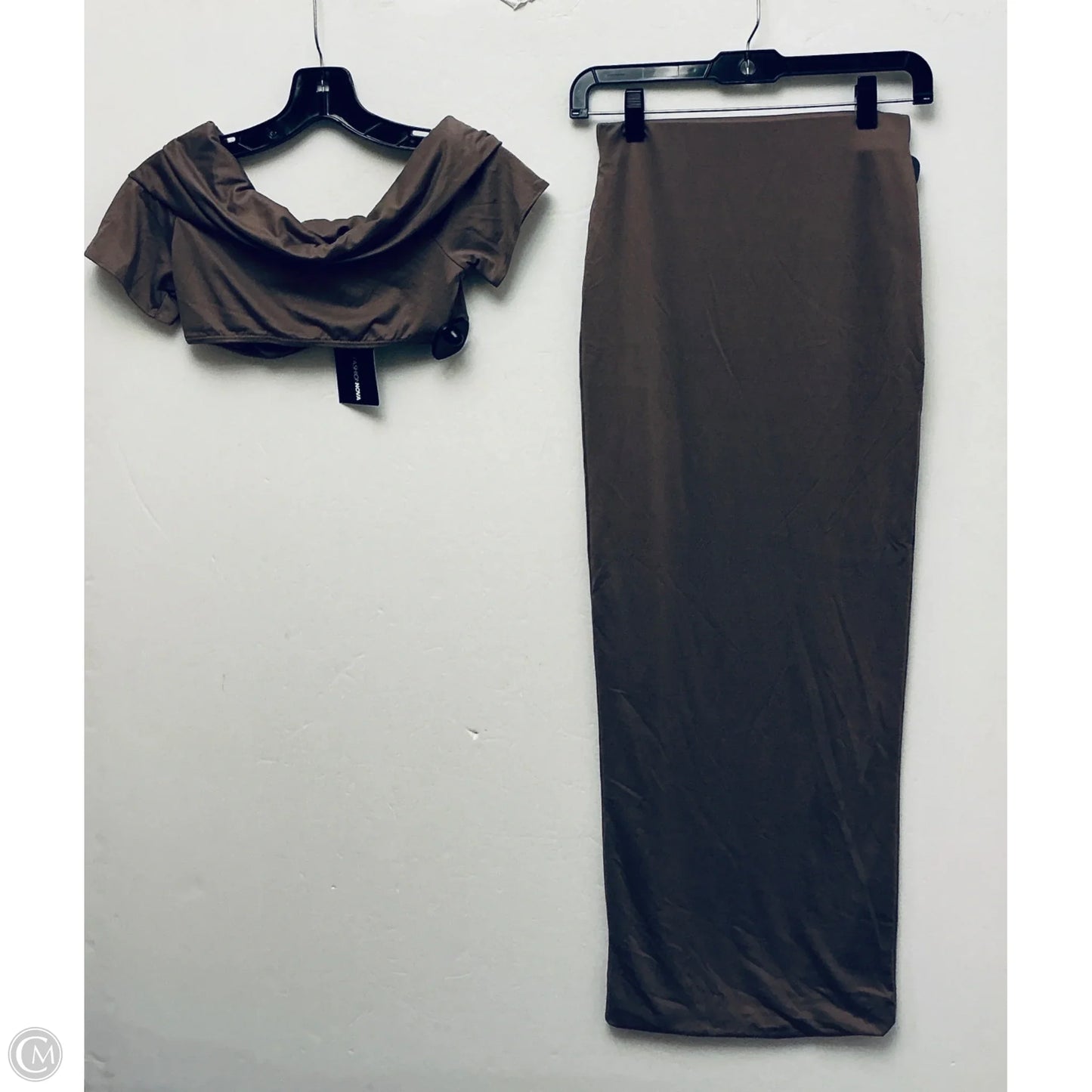 Skirt Set 2pc By Fashion Nova In Brown, Size: S