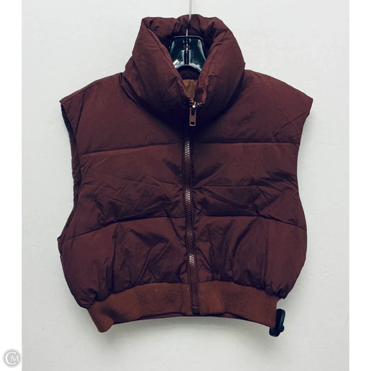 Vest Puffer & Quilted By Clothes Mentor In Brown, Size: S