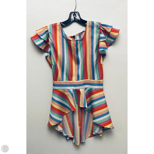 Top Short Sleeve By Clothes Mentor In Striped Pattern, Size: M