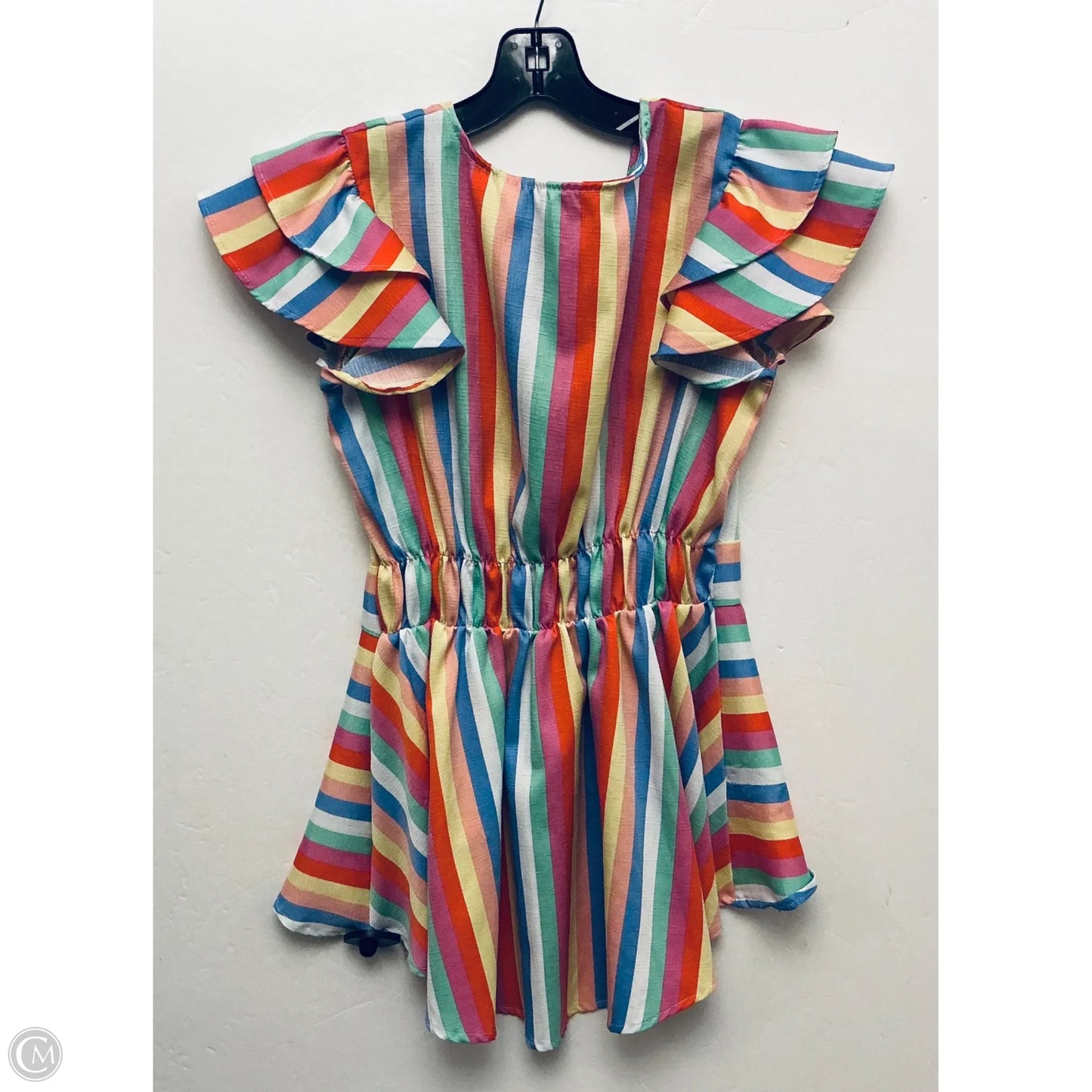 Top Short Sleeve By Clothes Mentor In Striped Pattern, Size: M