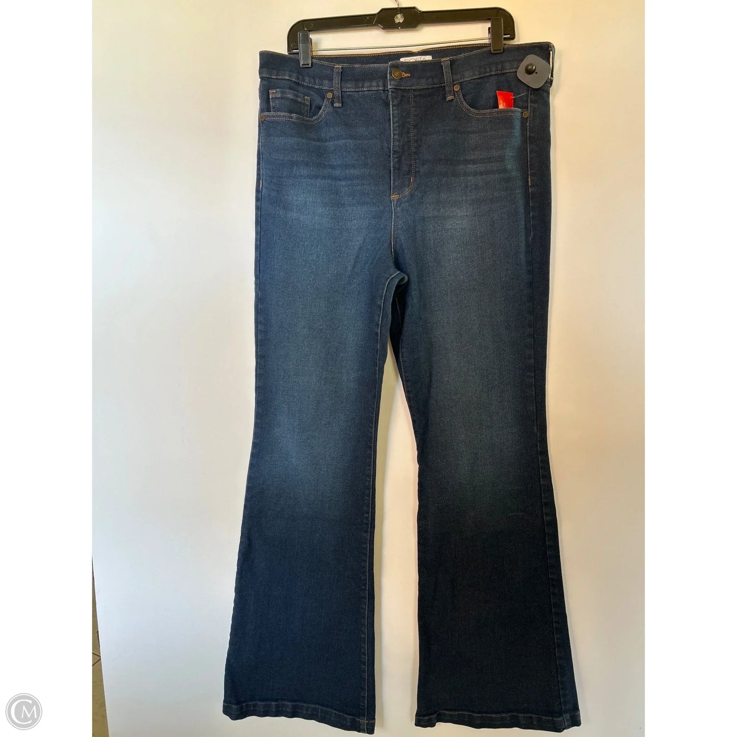 Jeans Flared By Sofia By Sofia Vergara In Blue Denim, Size: 16