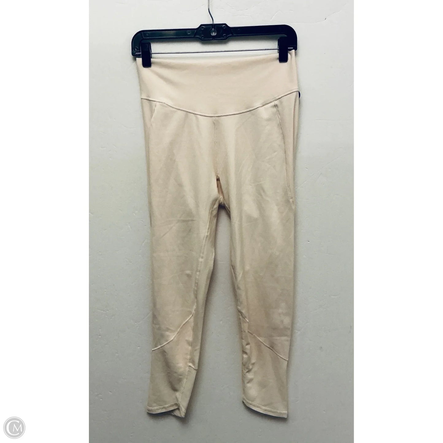 Athletic Leggings By Adidas In Cream, Size: L