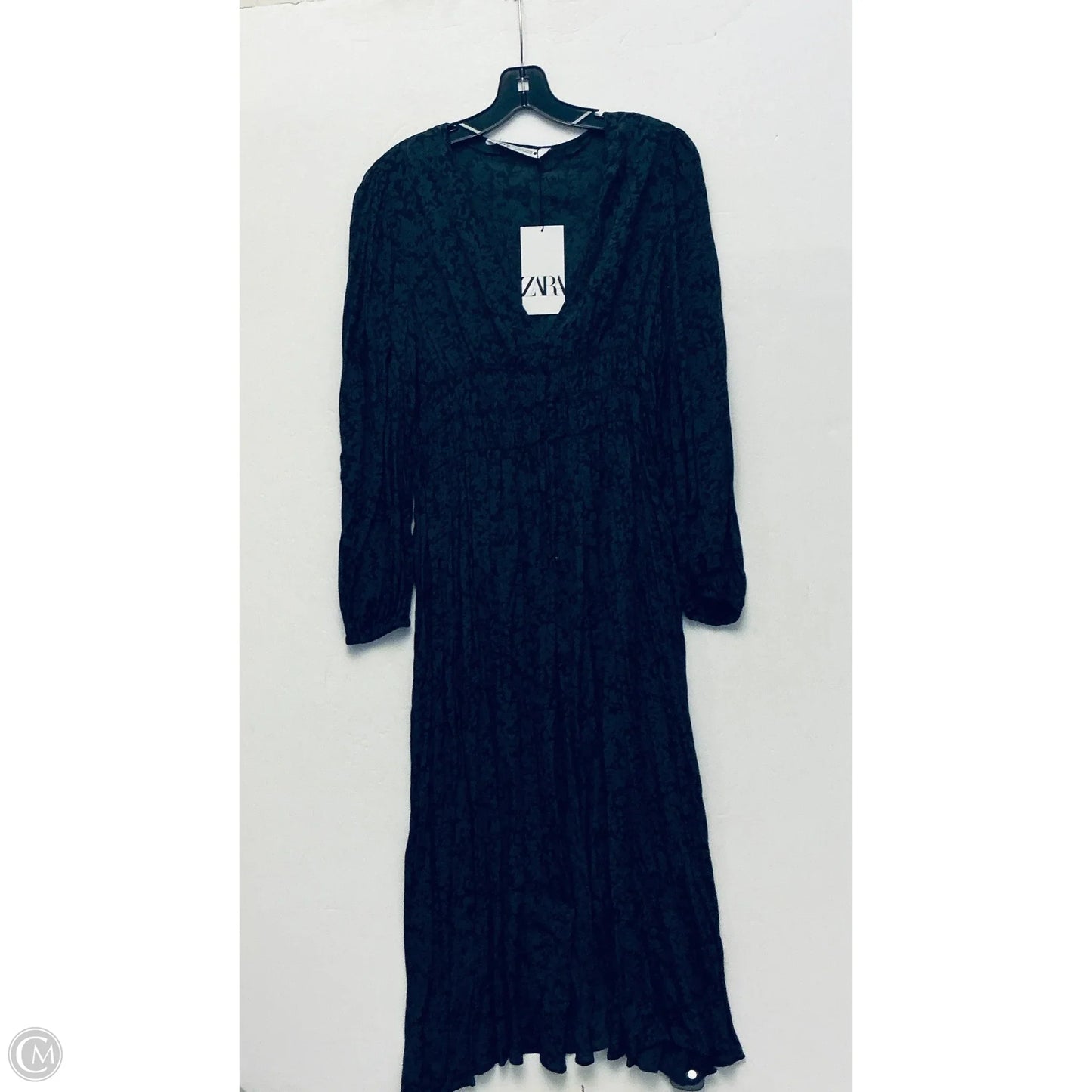 Dress Casual Maxi By Zara In Black & Blue, Size: L