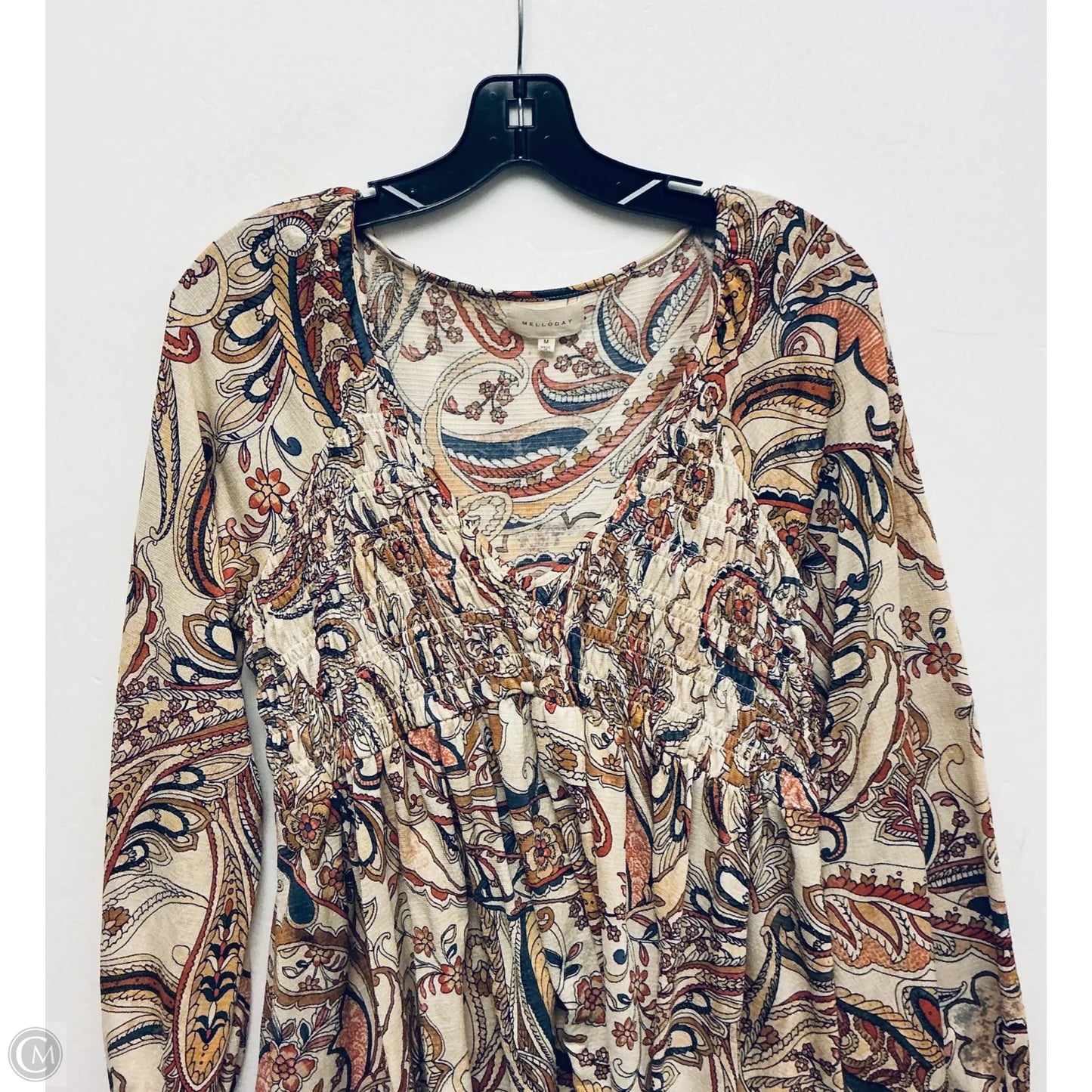 Tunic Long Sleeve By Melloday In Tan, Size: M