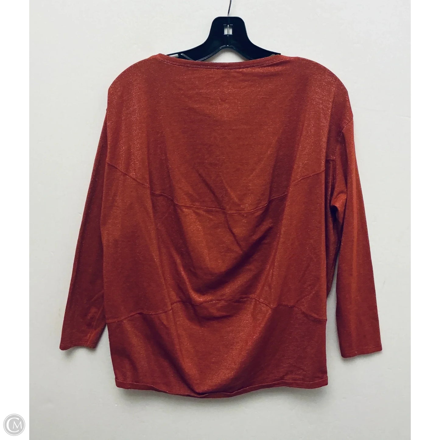 Athletic Top Long Sleeve Crewneck By Lululemon In Orange, Size: 6