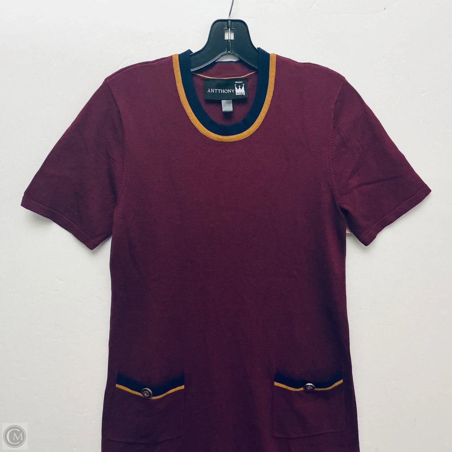 Dress Casual Midi By Antthony In Maroon, Size: S