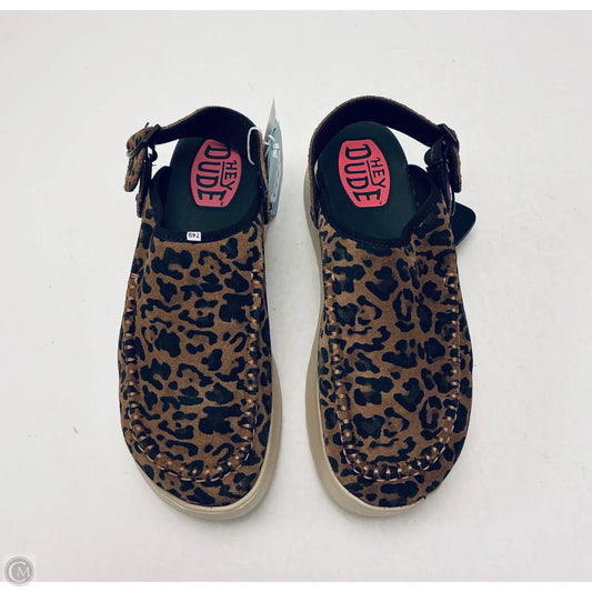 Shoes Heels Platform By Hey Dude In Animal Print, Size: 10