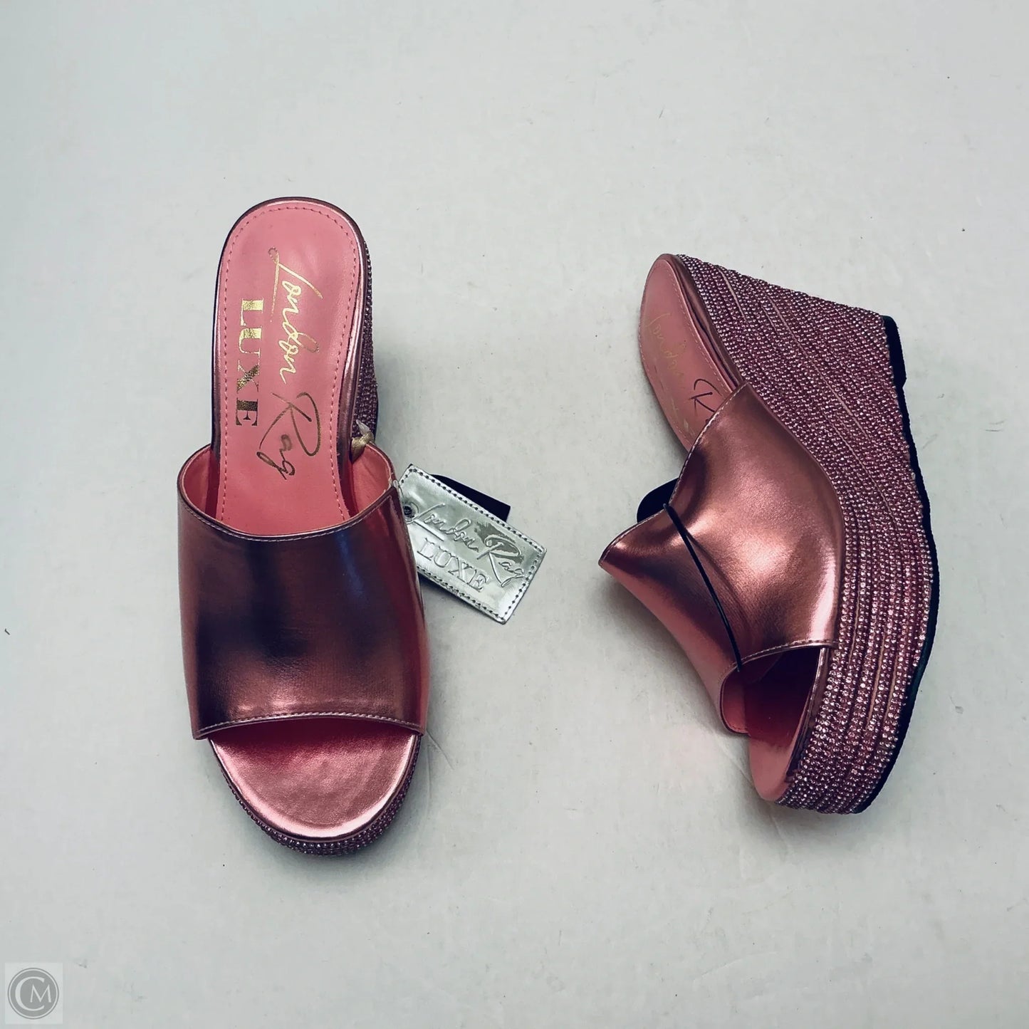 Sandals Heels Wedge By Clothes Mentor In Pink, Size: 6
