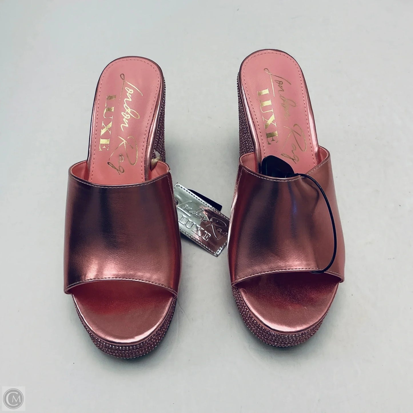 Sandals Heels Wedge By Clothes Mentor In Pink, Size: 6