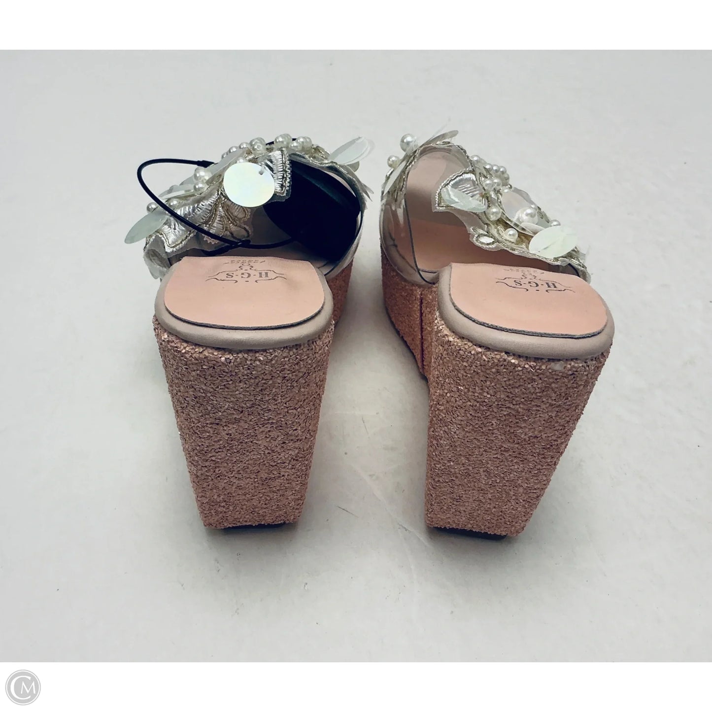 Sandals Heels Wedge By Clothes Mentor In Pink, Size: 6