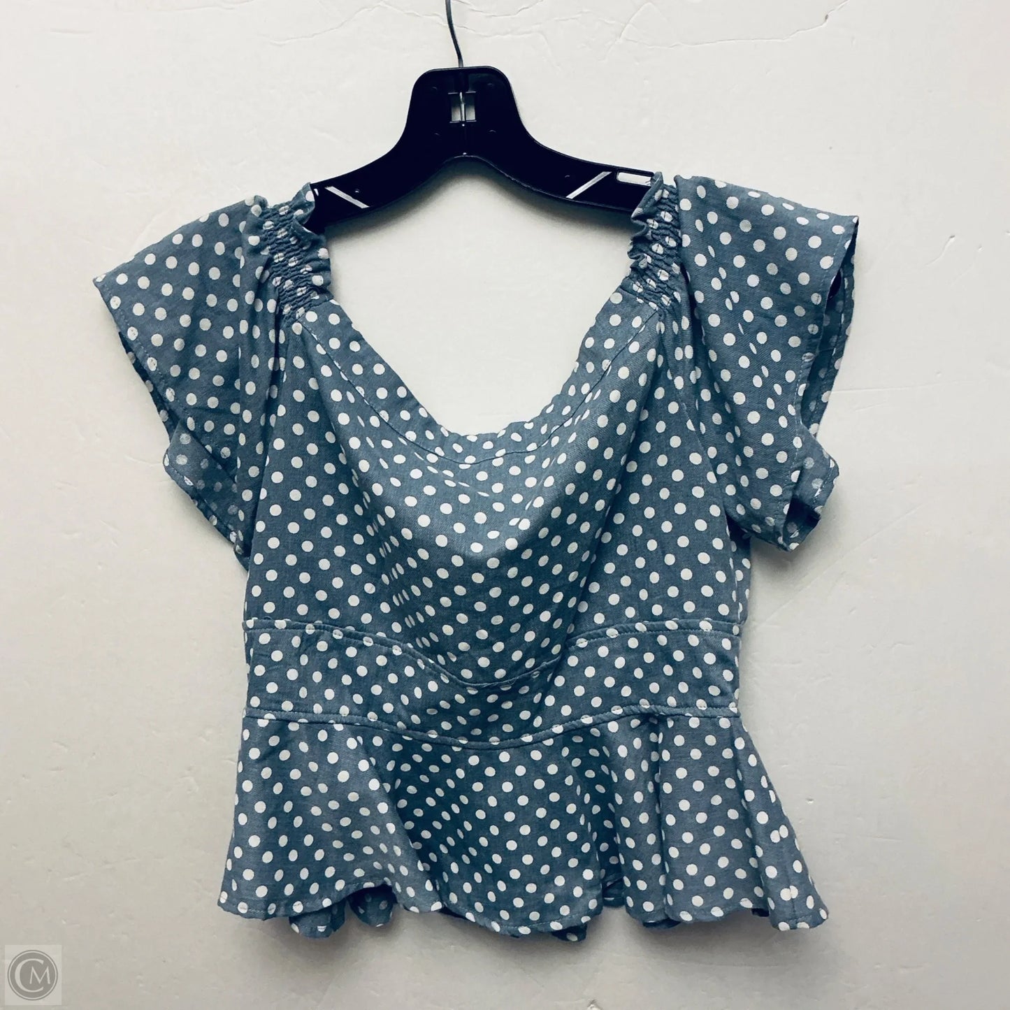 Top Short Sleeve By Fashion Nova In Polkadot Pattern, Size: M