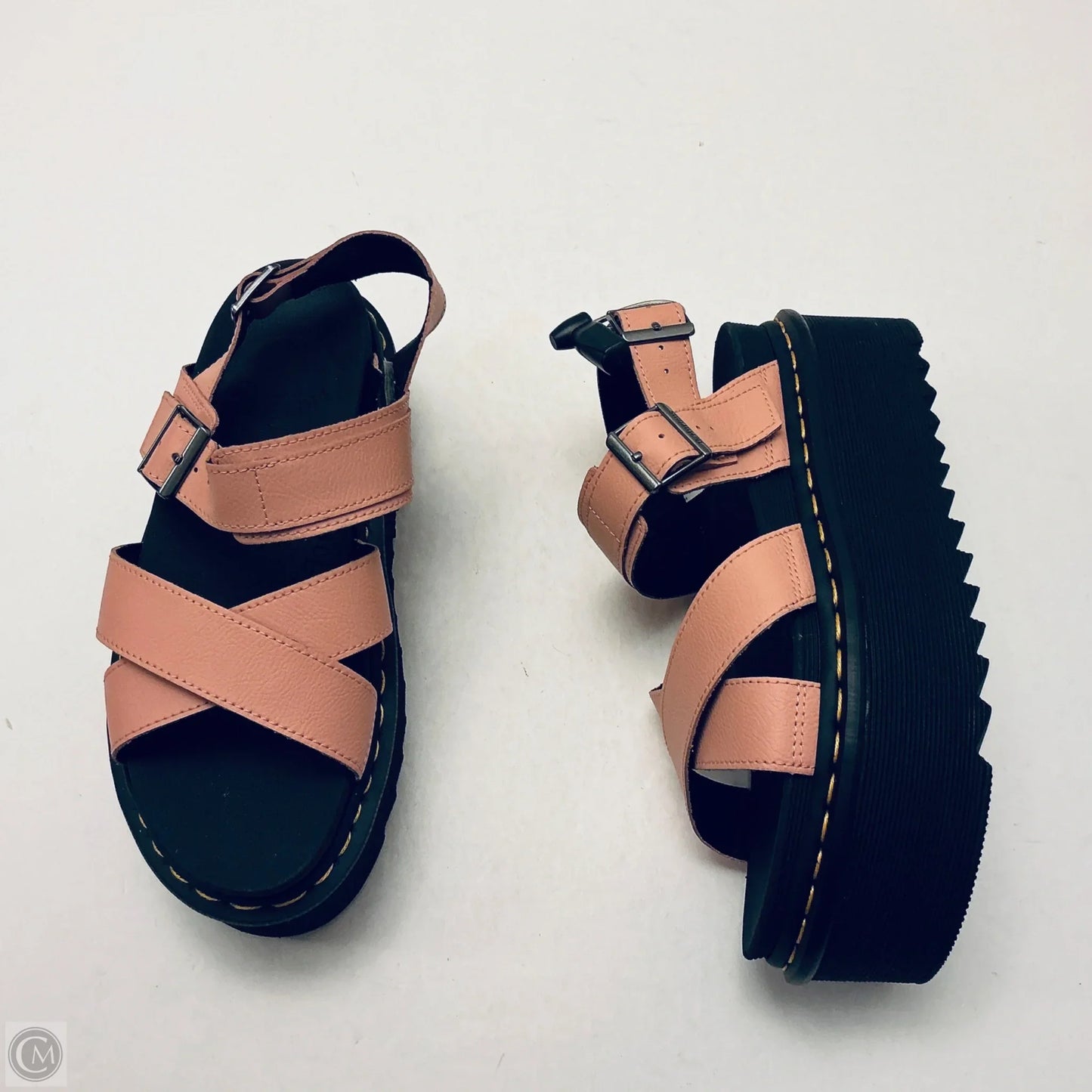 Sandals Heels Platform By Dr Martens In Pink, Size: 9
