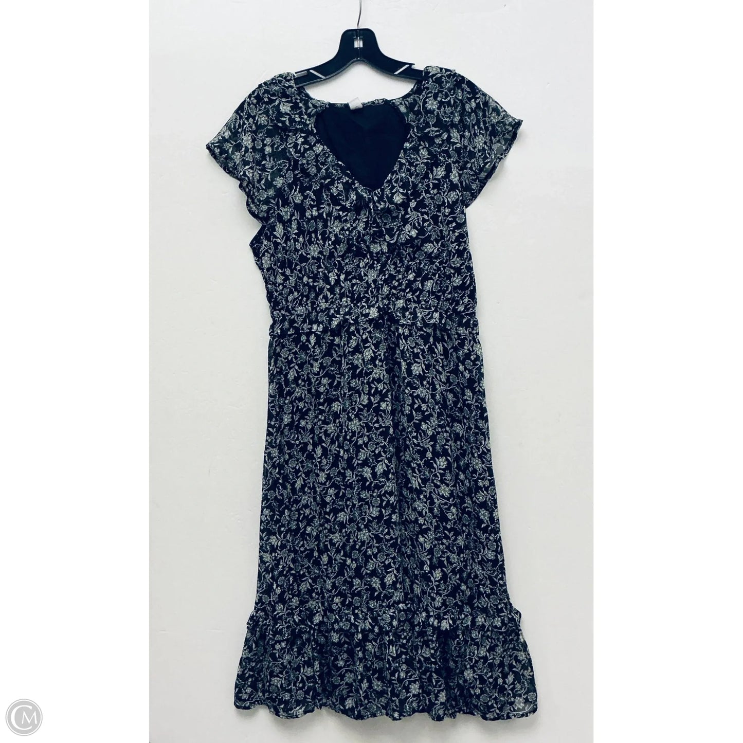 Dress Casual Midi By Old Navy In Black & White, Size: M