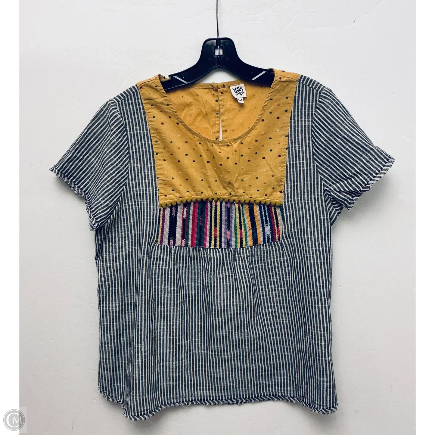 Top Short Sleeve By Ivy Jane In Striped Pattern, Size: M