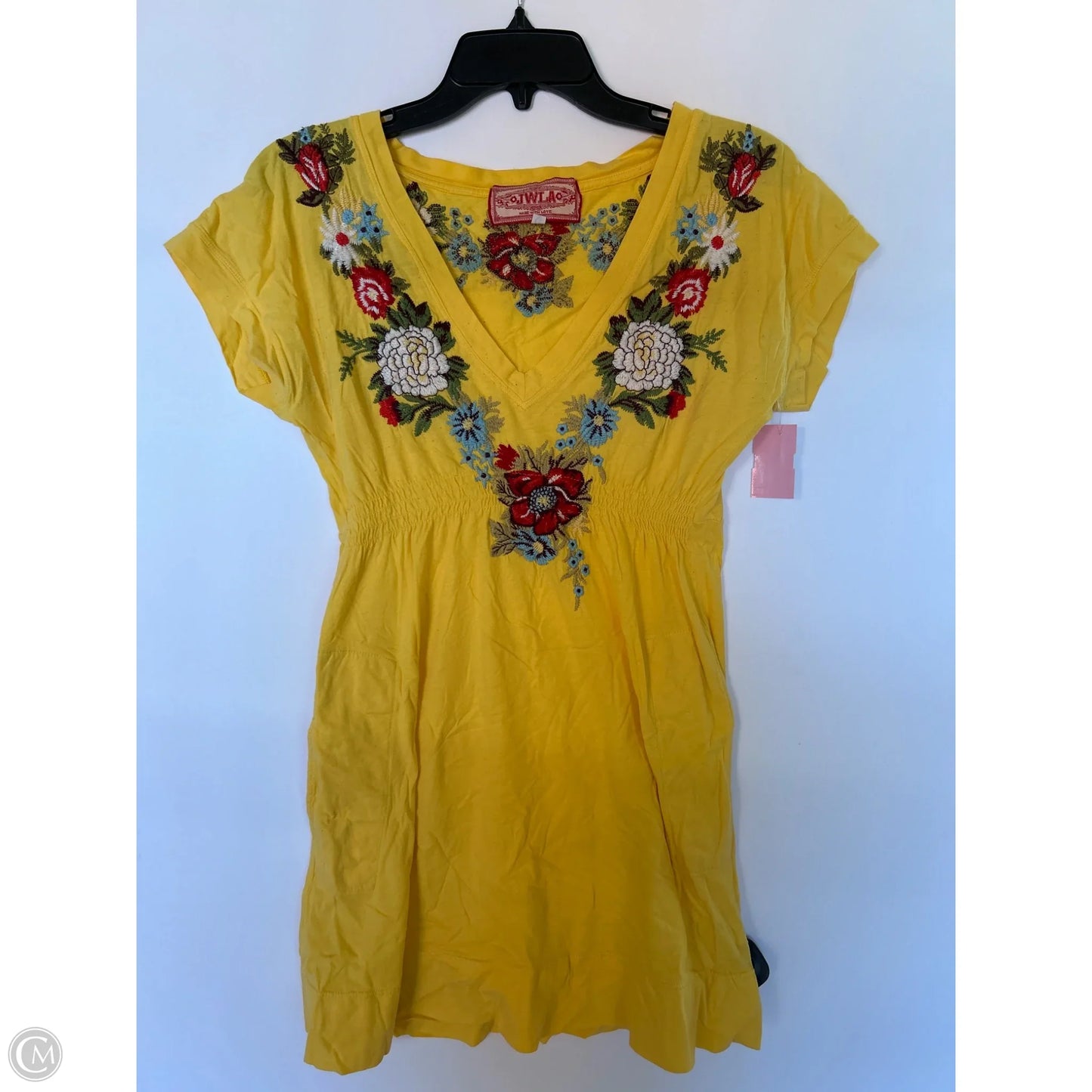 Dress Casual Short By Johnny Was In Yellow, Size: L