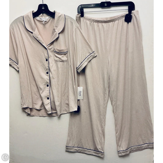Pajamas 2pc By Flora Nikrooz In Cream, Size: L