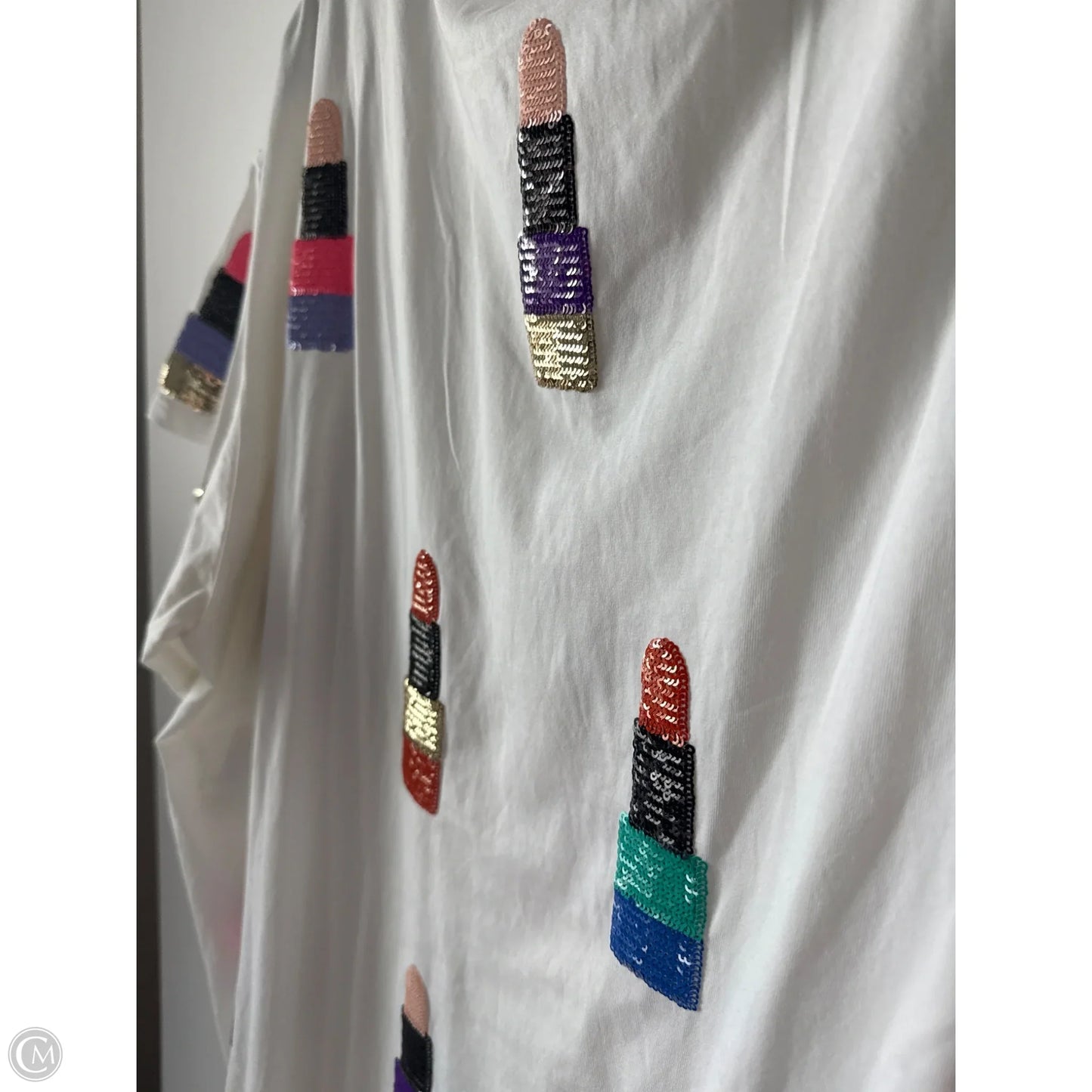 Top Short Sleeve By Cmb In White, Size: 2x