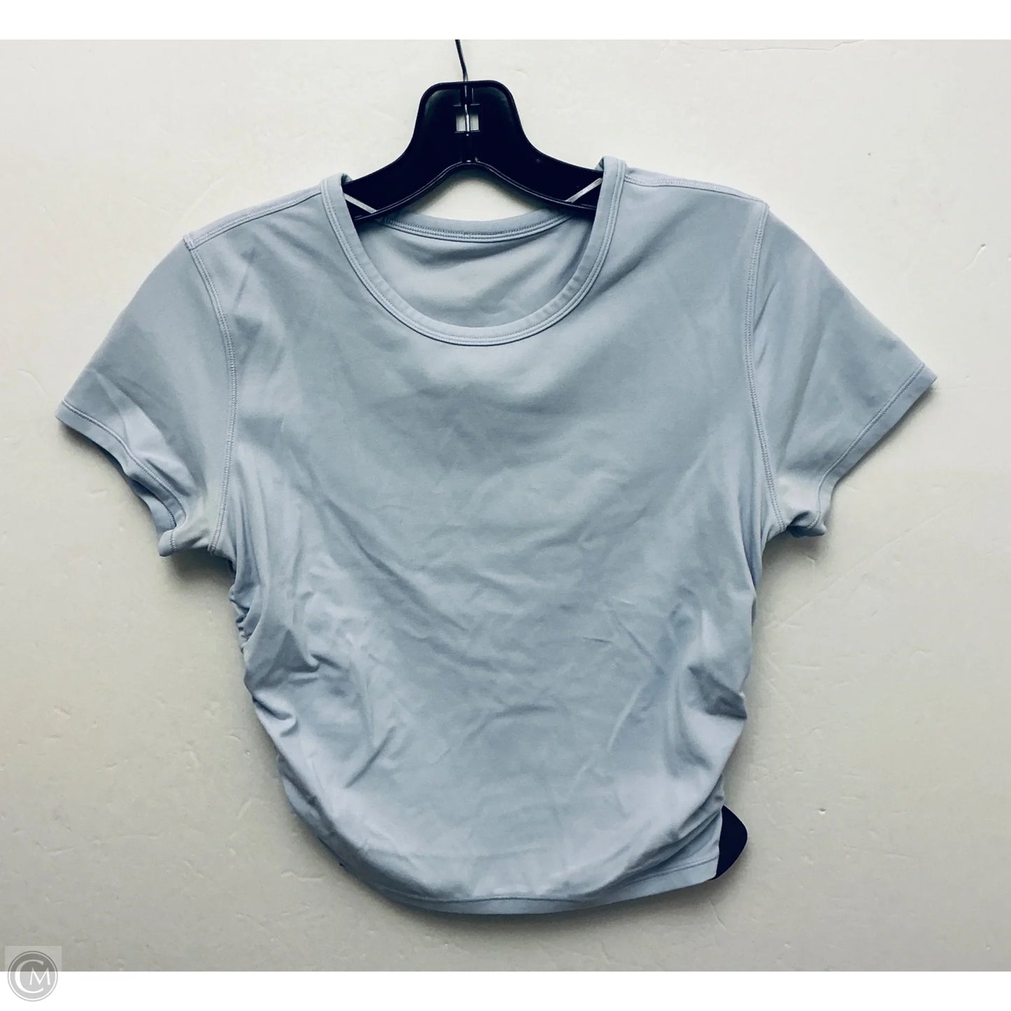 Athletic Top Short Sleeve By Lululemon In Blue, Size: 4