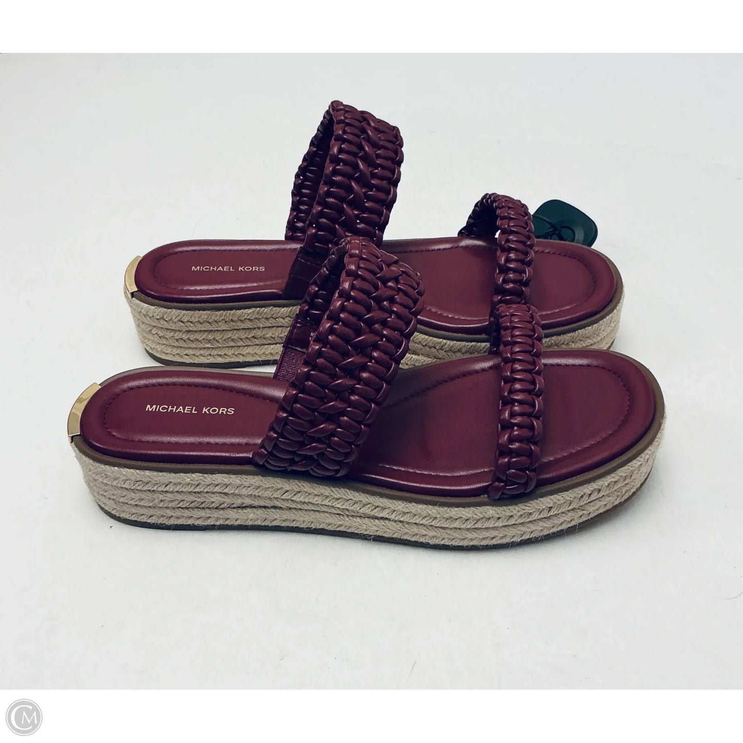 Sandals Designer By Michael Kors In Maroon, Size: 10