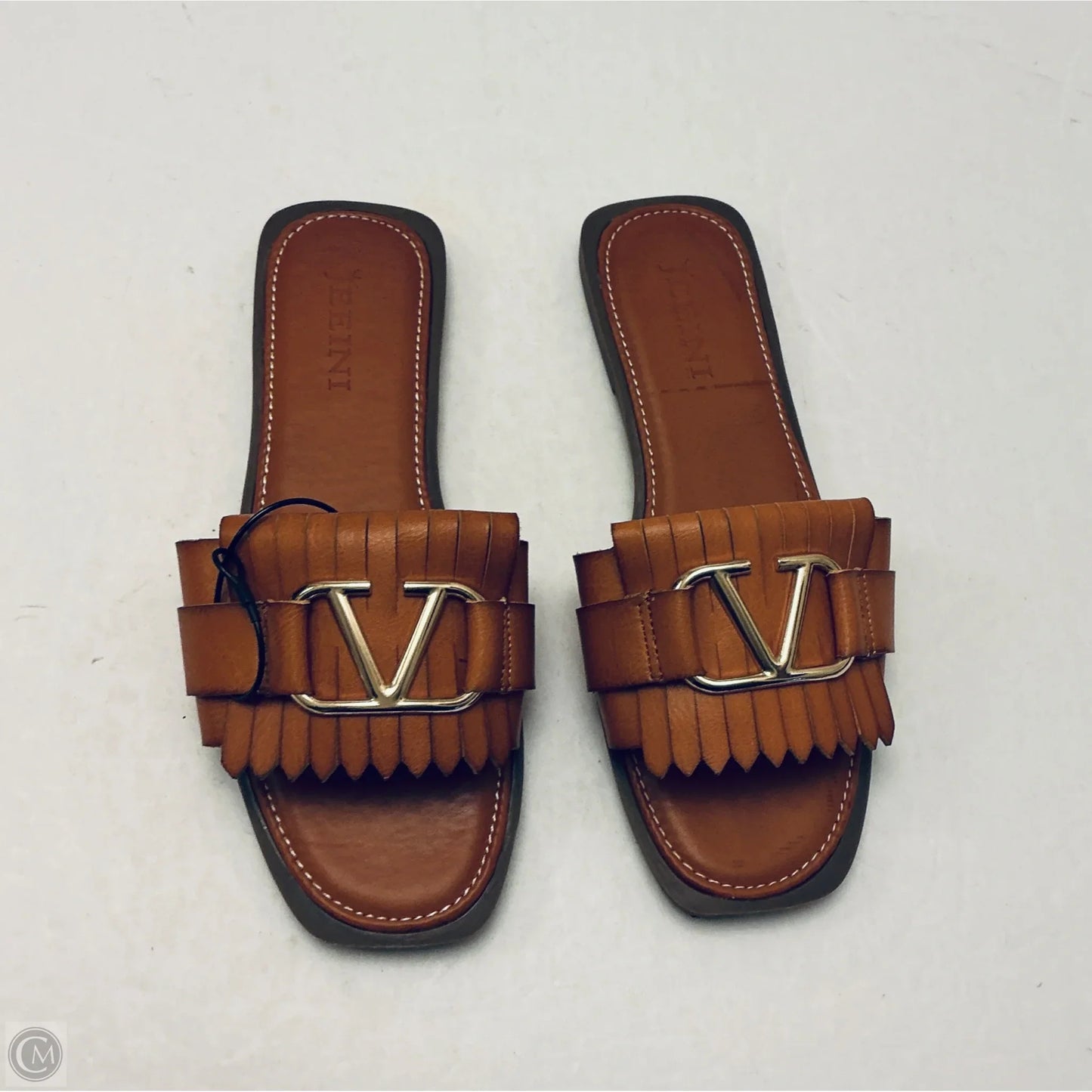 Sandals Flats By Clothes Mentor In Brown, Size: 8