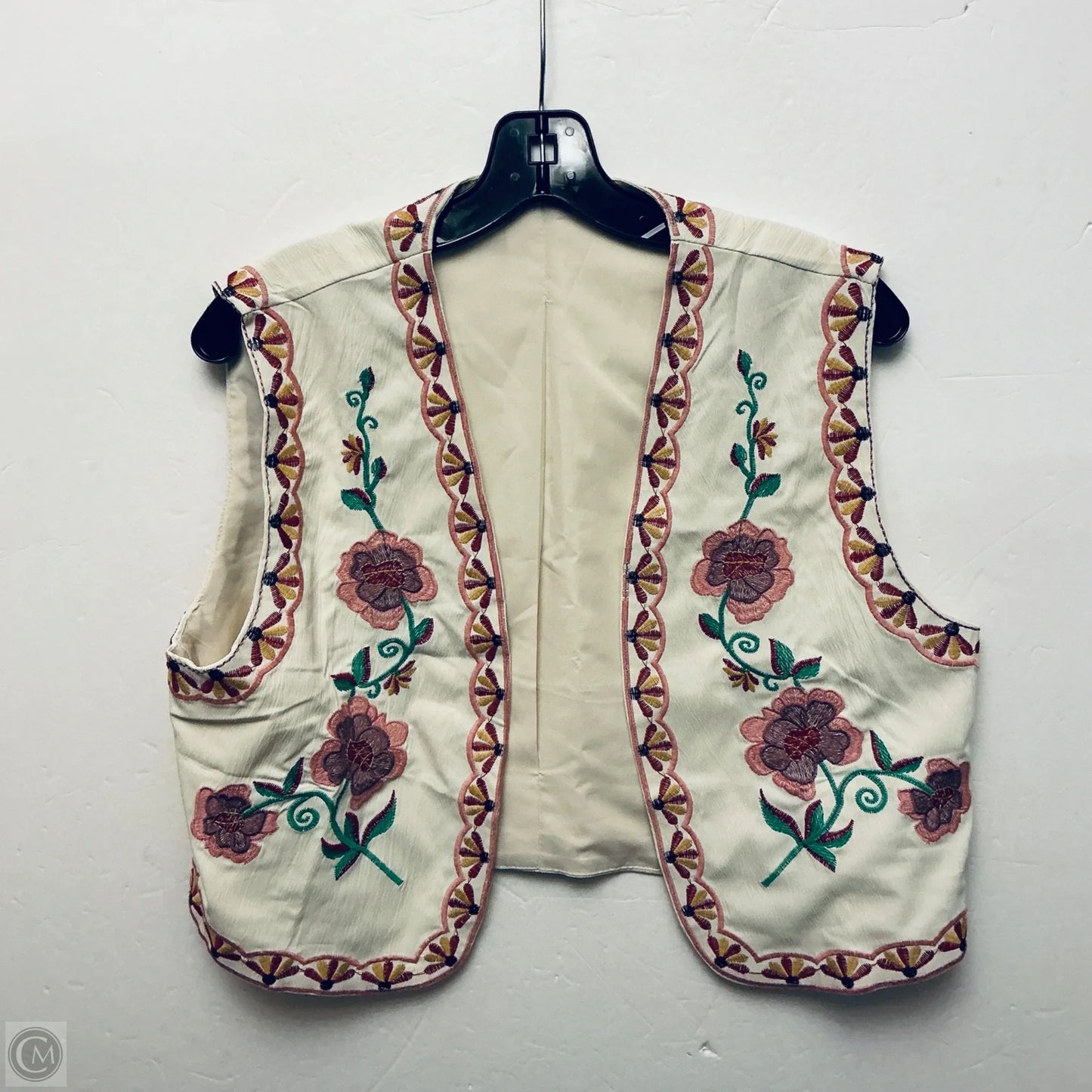 Vest Other By Clothes Mentor In Cream, Size: L
