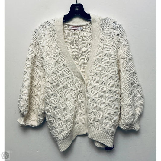 Sweater Cardigan By Shoedazzle In Cream, Size: 2x