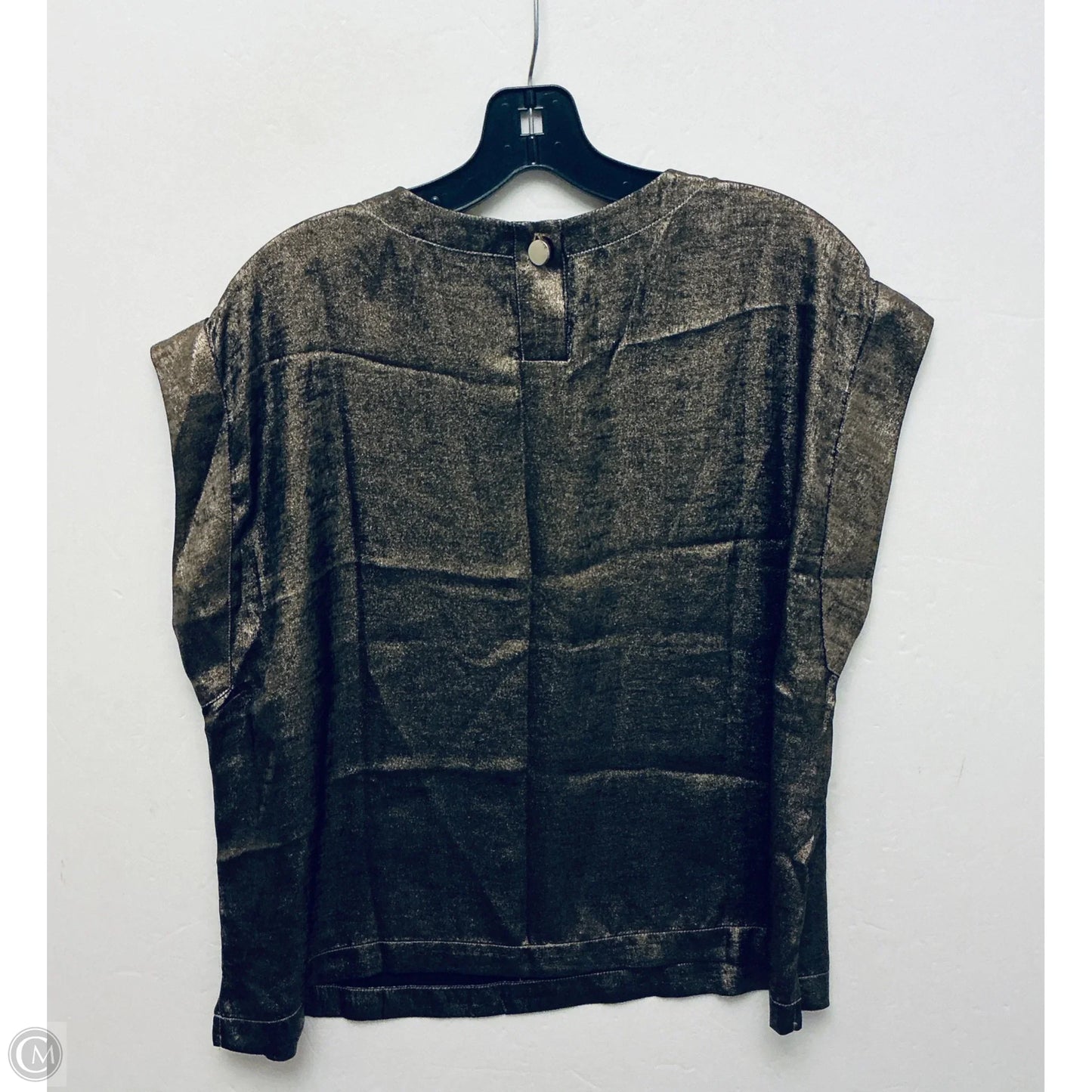 Top Short Sleeve By Evereve In Gold, Size: Xl