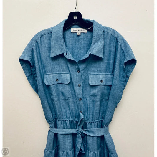 Dress Casual Maxi By Emma And Michele In Blue Denim, Size: 2x