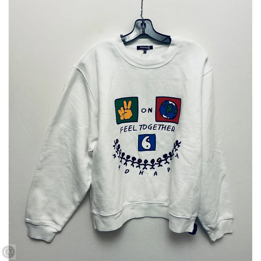 Sweatshirt Crewneck By Cmb In White, Size: Xl