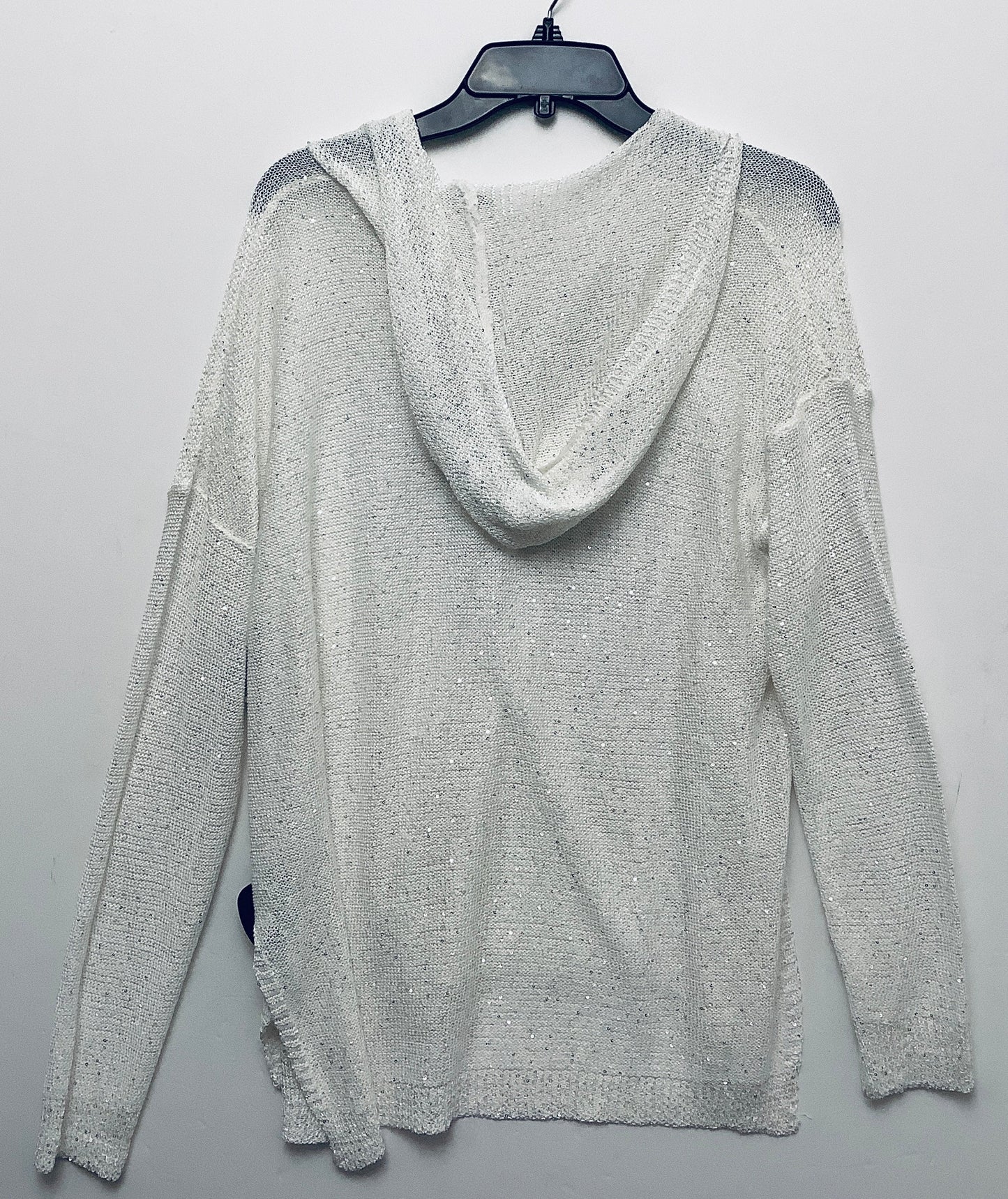 Sweatshirt Hoodie By Sioni In White, Size: L