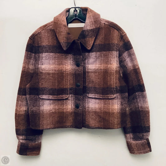 Jacket Shirt By Clothes Mentor In Mauve, Size: M