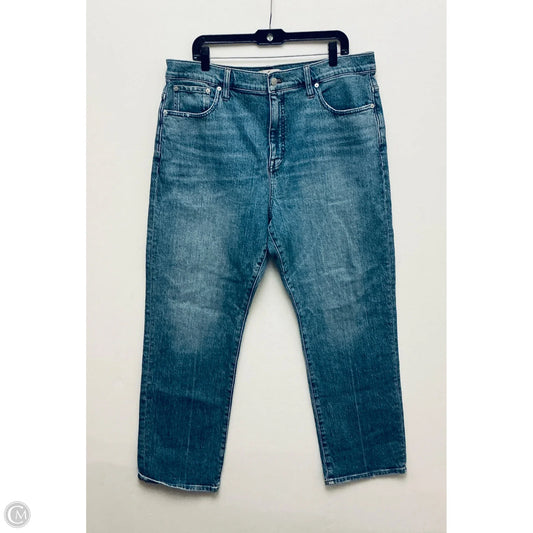 Jeans Straight By Madewell In Blue Denim, Size: 16